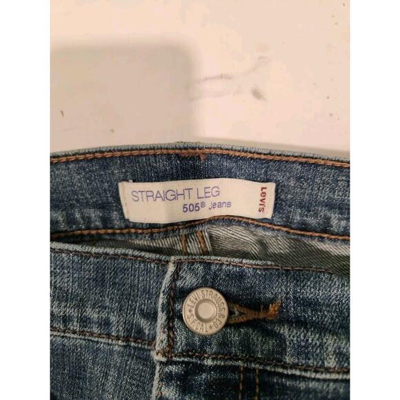 Levi's 505 Jeans Womens 12 M Blue Straight Red Tab Whiskers - Picture 6 of 9